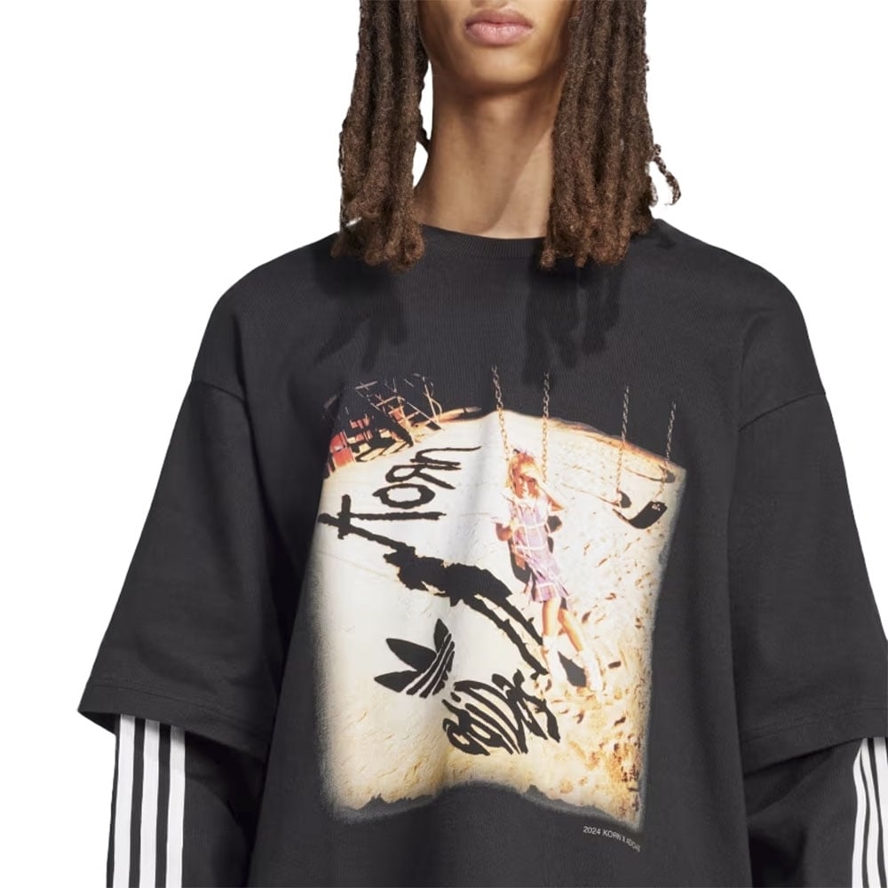 Camiseta Adidas X Korn Longsleeve Preto - Imagem 2
