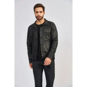 Jaqueta Jeans Resinada Acostamento