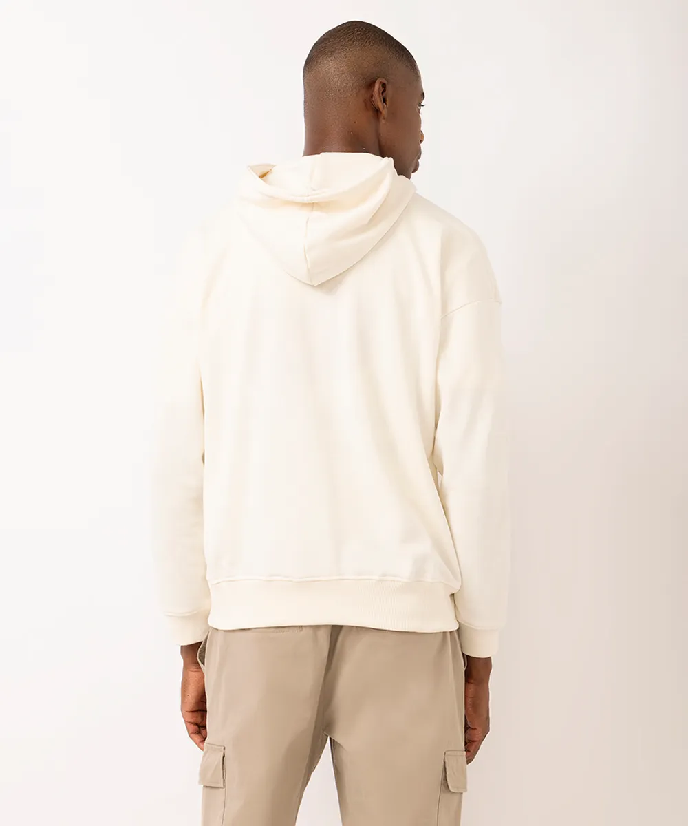Casaco Masculino de Moletom com capuz Branco - Imagem 2
